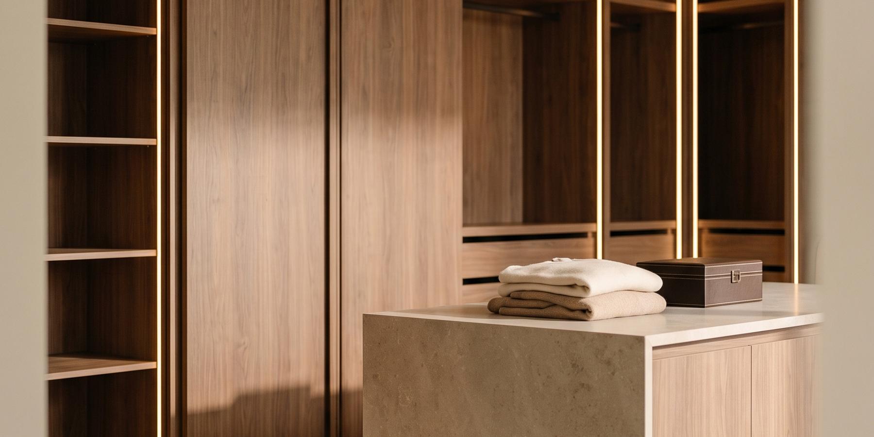 Closet com iluminação